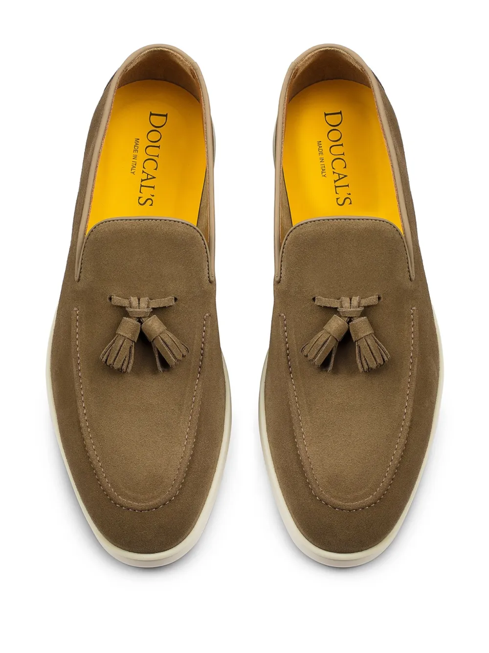 Doucal's tassel suede loafers Brown