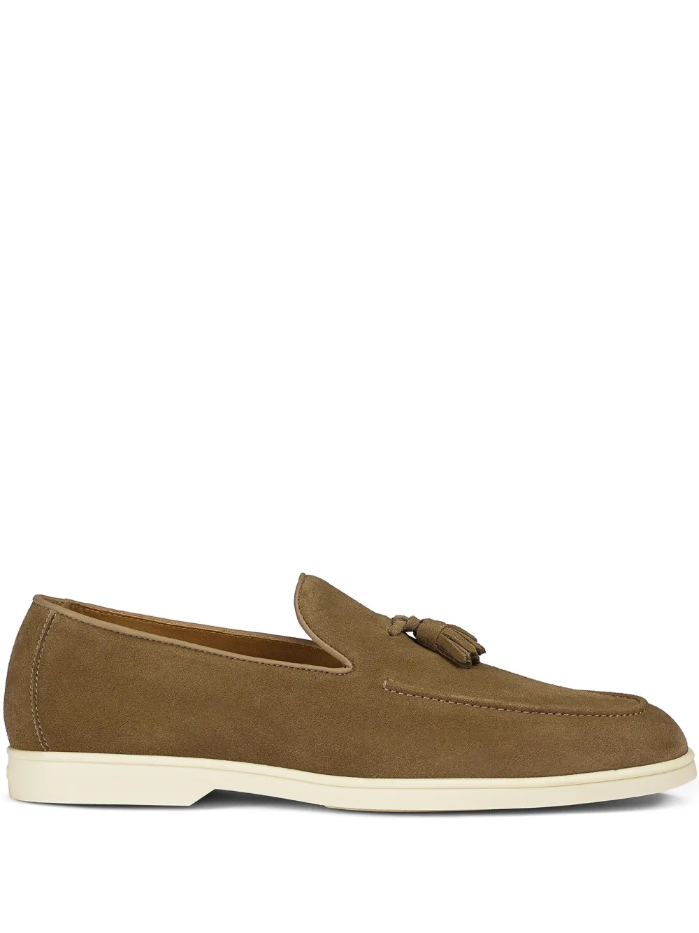 Doucal's tassel suede loafers Brown