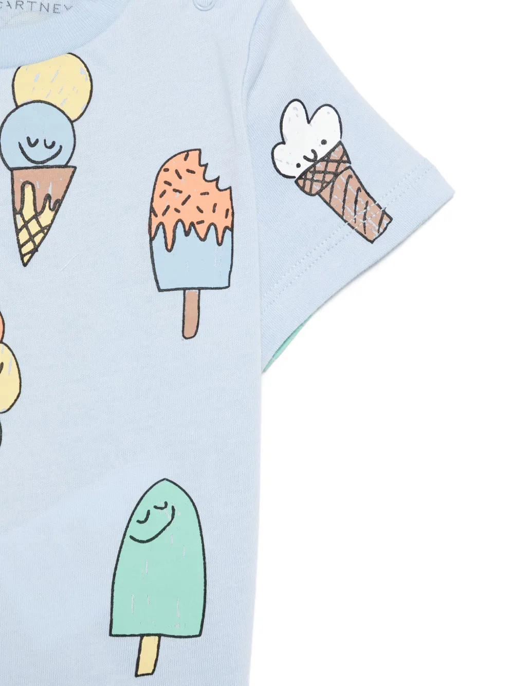 Stella McCartney Kids T-shirt met print Blauw