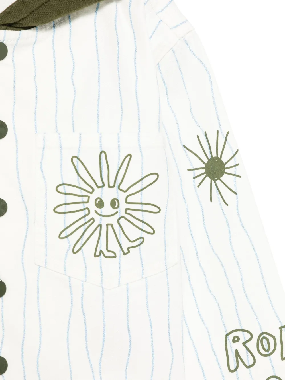 Stella McCartney Kids Jack met capuchon en skateboard print Wit