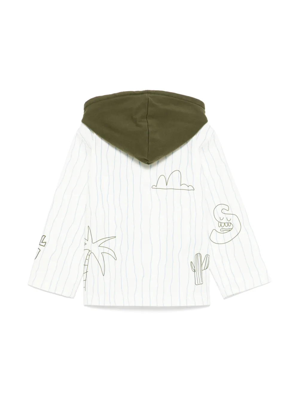 Stella McCartney Kids Jack met capuchon en skateboard print - Wit