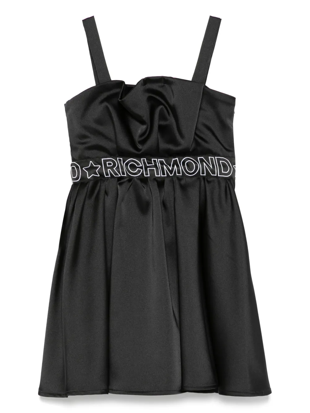 John Richmond Junior Jurk met logoband Zwart
