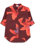 Alexander McQueen floral-print shirt - Red
