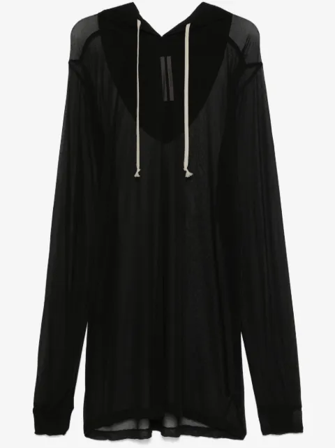 Rick Owens semi-sheer hoodie