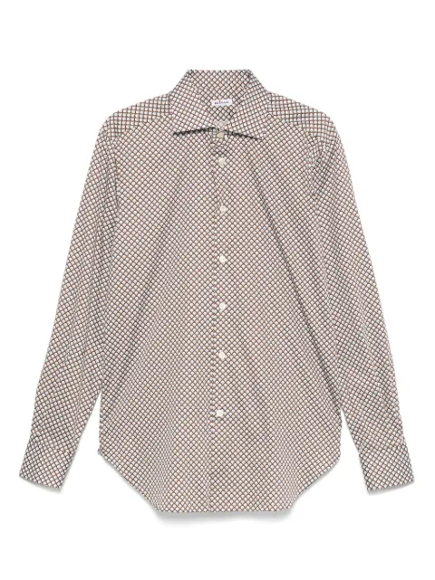 Kiton geometric-pattern shirt