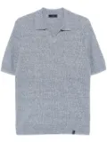 Fay marl-knit polo shirt - Blue