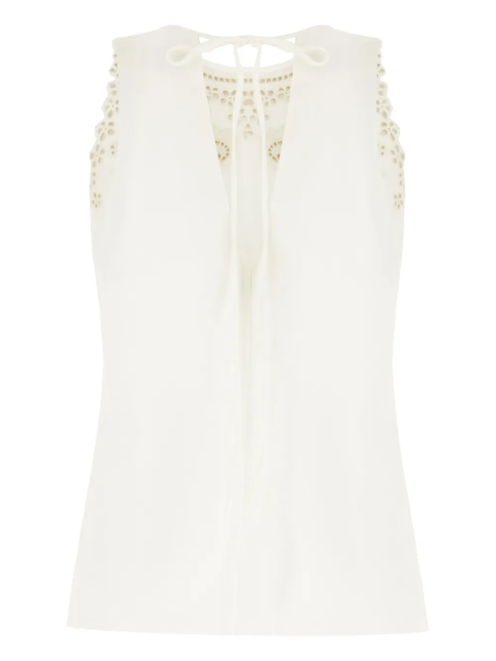 Paul Smith sleeveless laced top - Wit