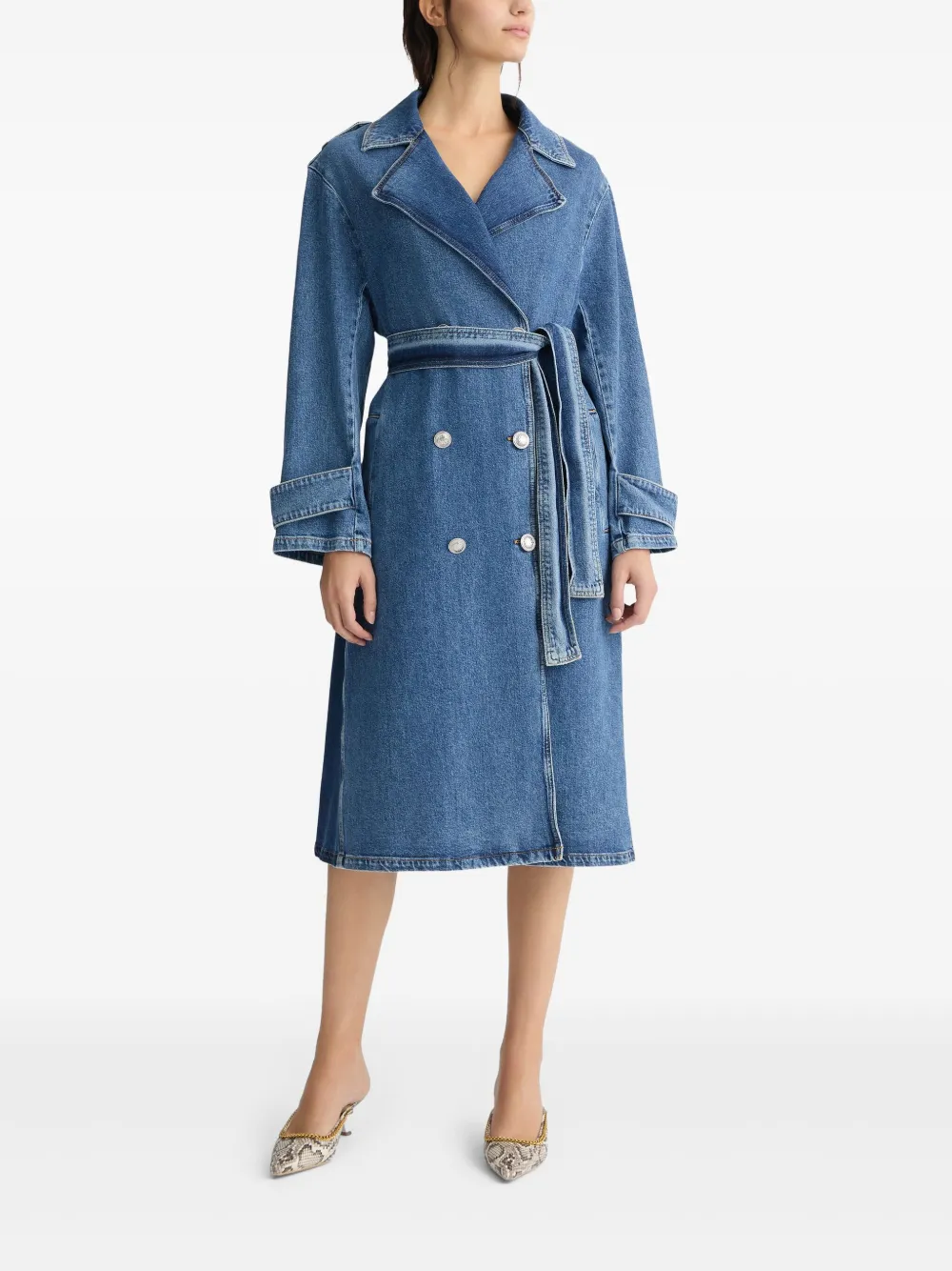 LIU JO Denim trenchcoat - Blauw