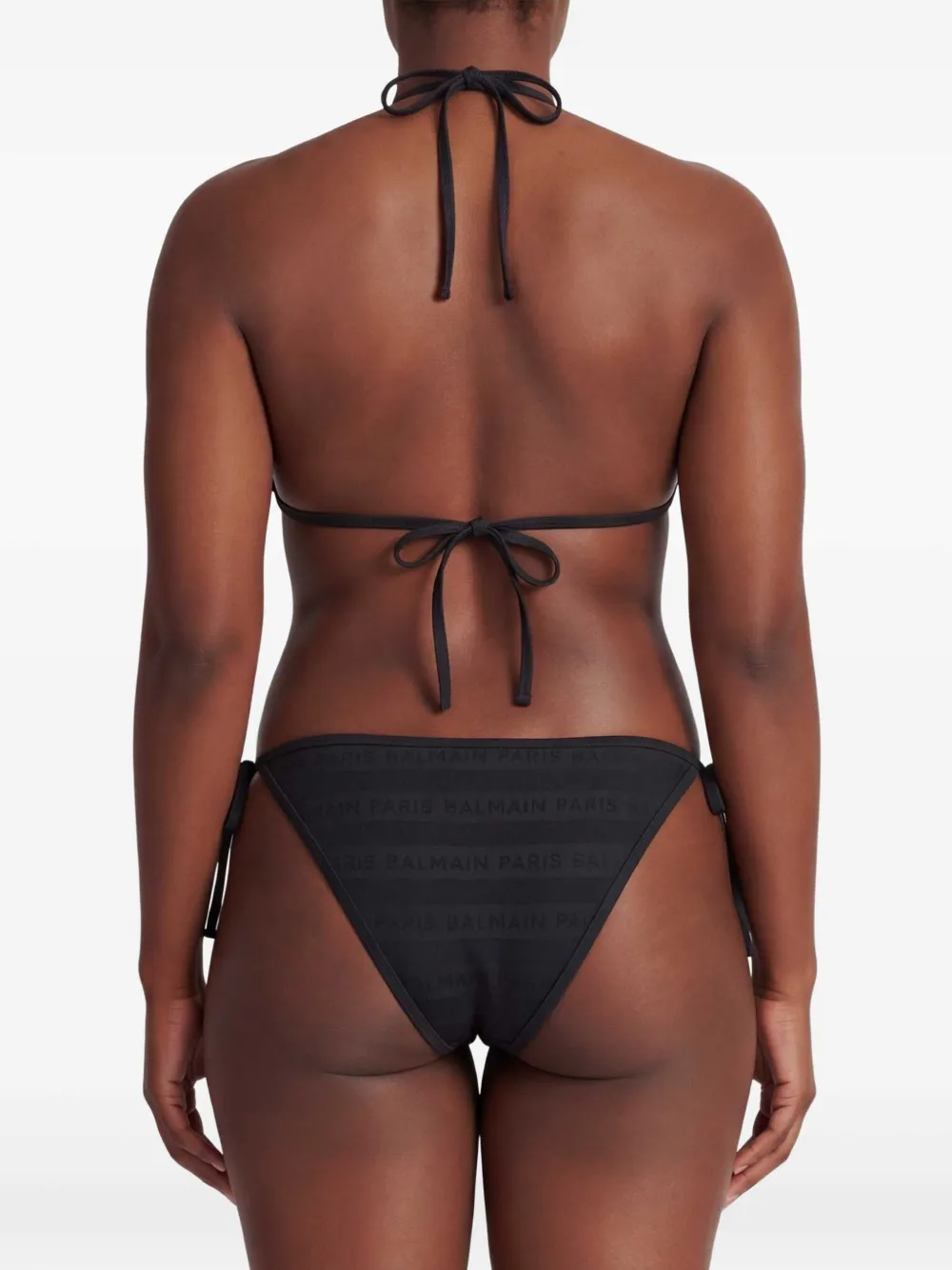 Balmain Bikini met logoprint Zwart