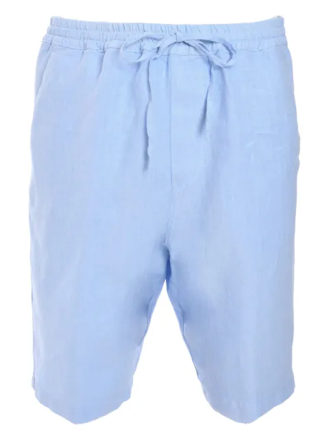 120% Lino shorts con cordones en la pretina