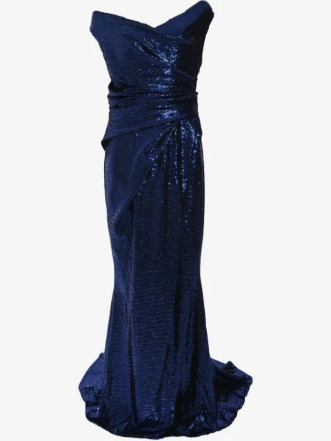 Talbot Runhof Mezzaluna sequin-embellished gown