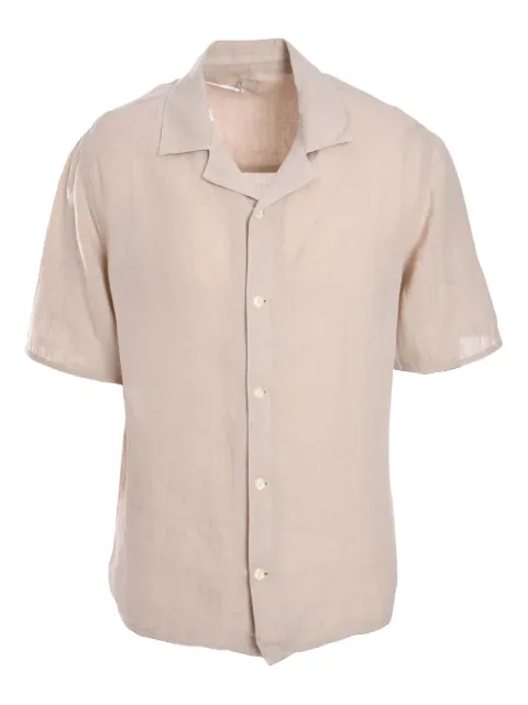 120% Lino button-up short-sleeve shirt