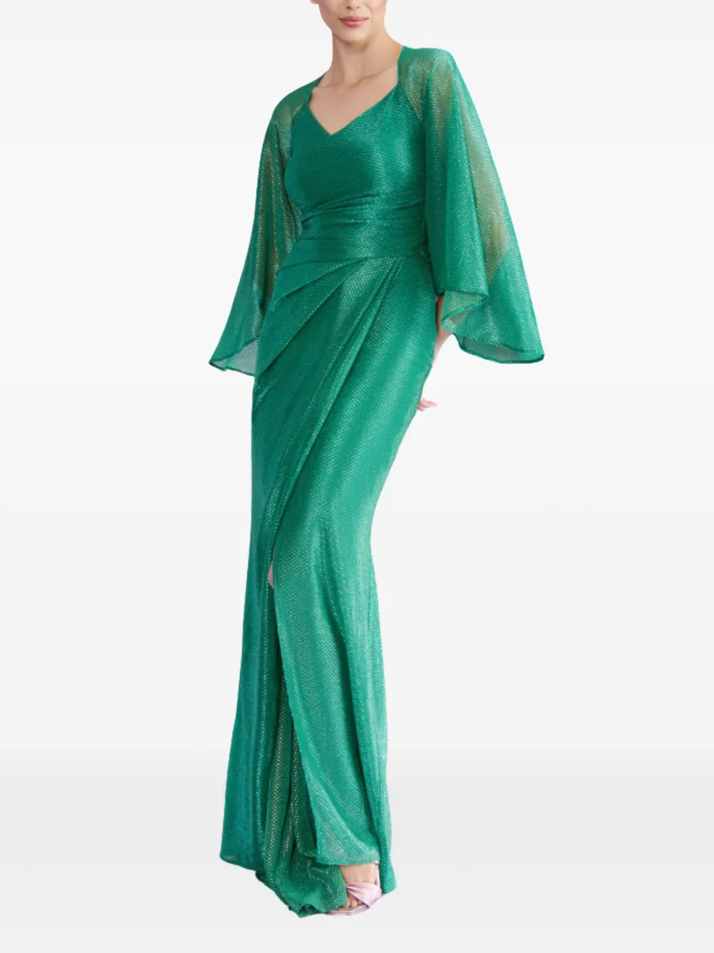 Talbot Runhof Voile mermaid dress - Groen