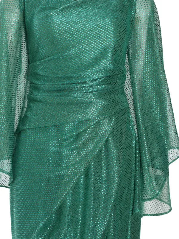 women's formal emerald green dress The Attico Long green dress with slit