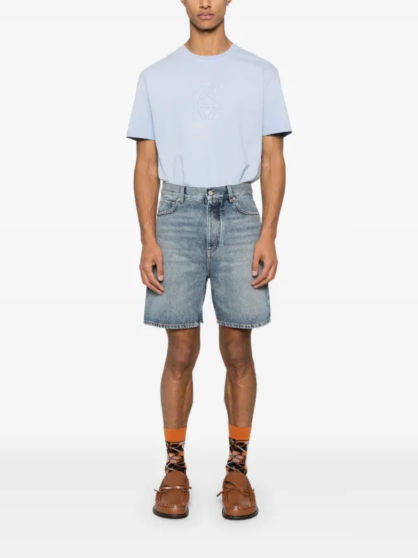 LOEWE デニムのワークウェアショーツ ショートパンツ ワークウェア ショーツ（デニム） グリーン - LOEWE
