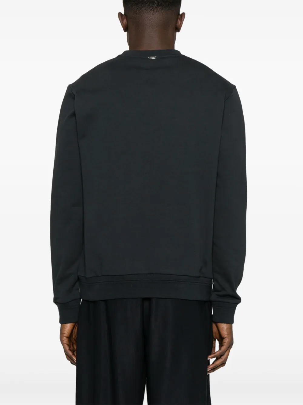 Herno Sweater met geborduurd logo Blauw