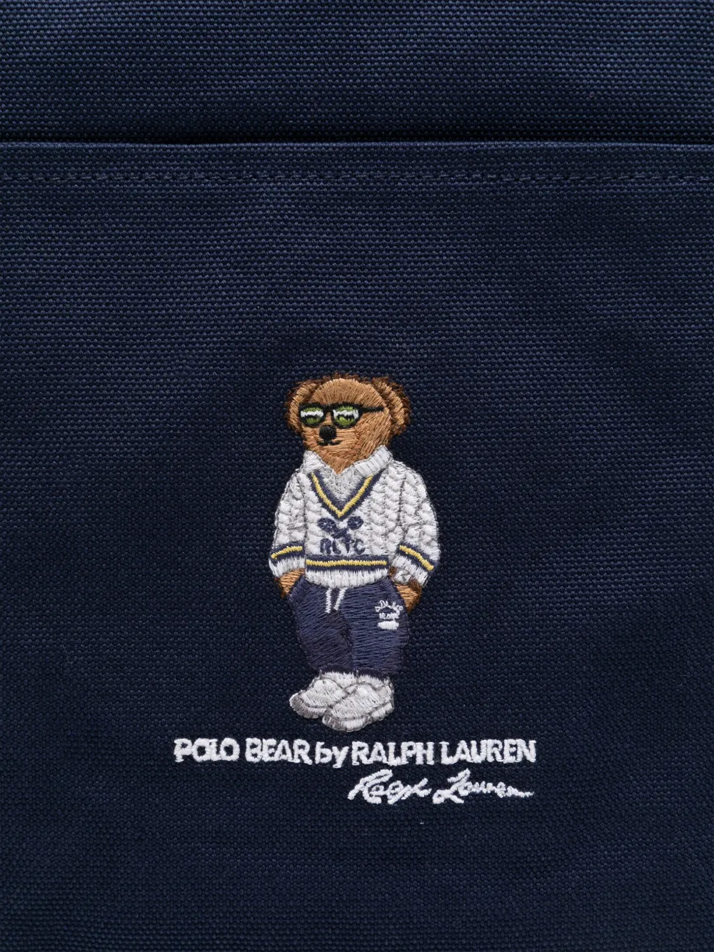 Polo Ralph Lauren Polo Bear canvas shopper Blauw
