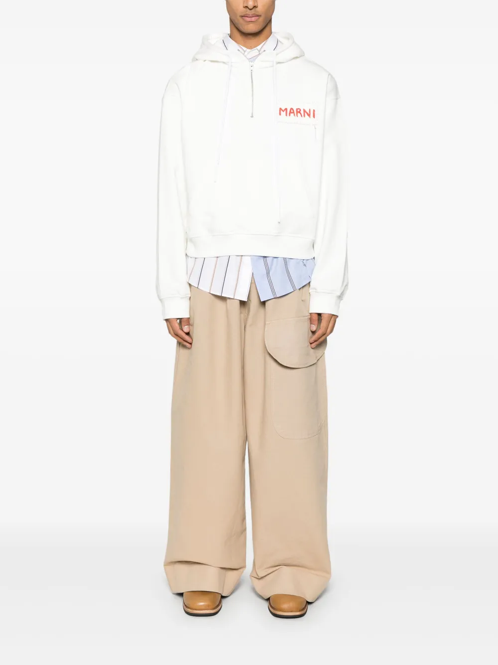 Marni logo-patch hoodie | Hoodies | Image 2