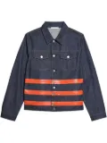 Helmut Lang zip-detail denim trucker jacket - Blue