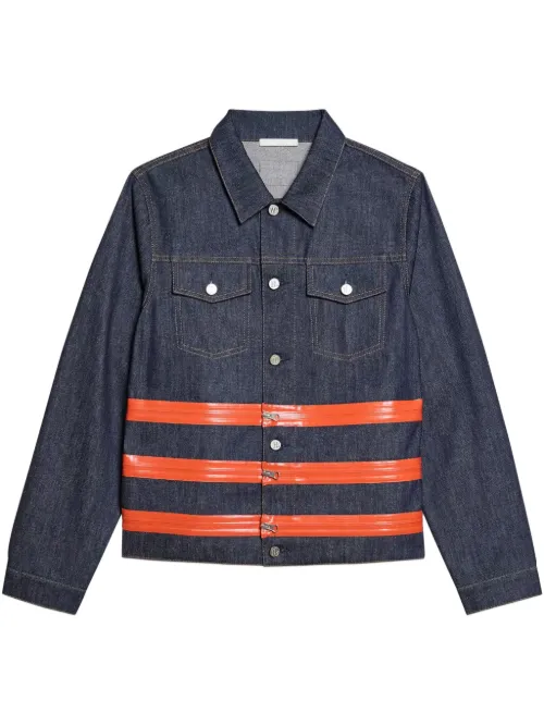 Veste en jean à détails de zips - Helmut Lang - Modalova