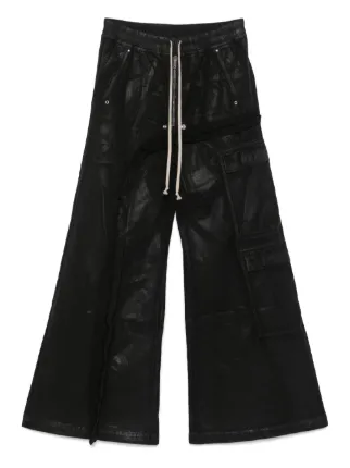 Rick Owens DRKSHDW Calça Jeans Imbalanced Double Cargo Jumbo Belas
