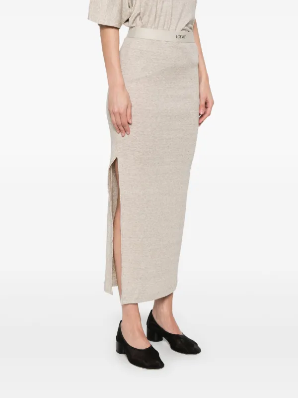 LOEWE ロゴウエスト スカート | ニュートラル | FARFETCH JP