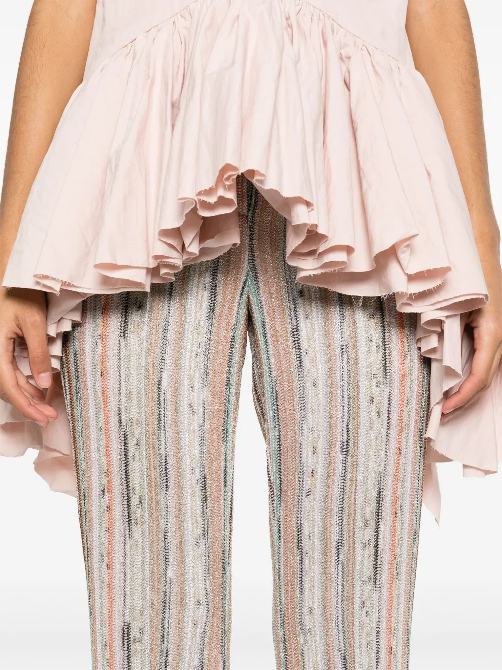 Missoni Gestreepte broek Beige