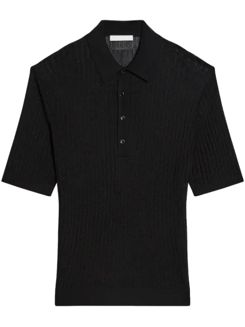 Helmut Lang ribbed-knit polo shirt 