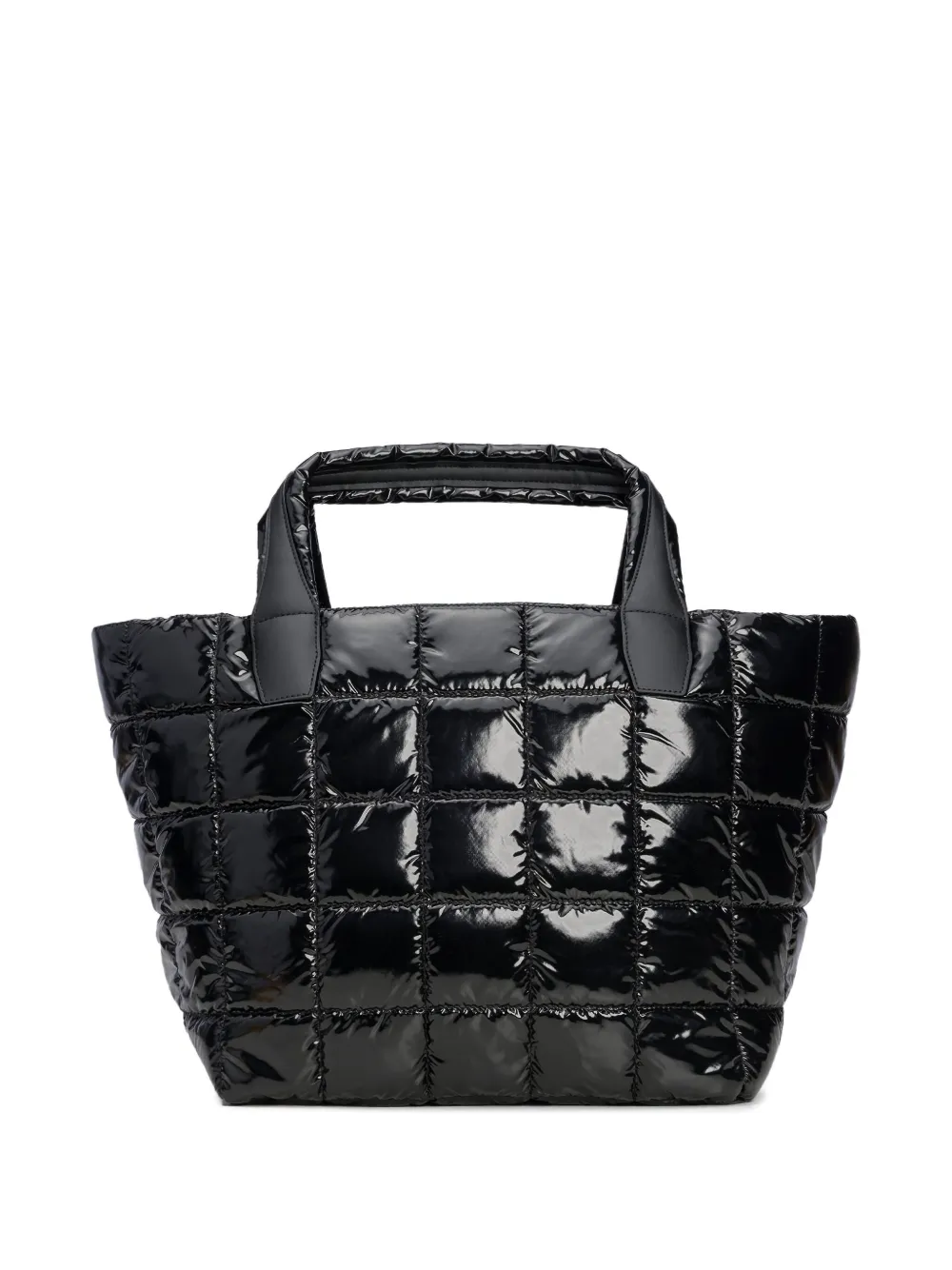 Veecollective Medium Porter Water Repellent Quilted Recycled Nylon Tote In Black