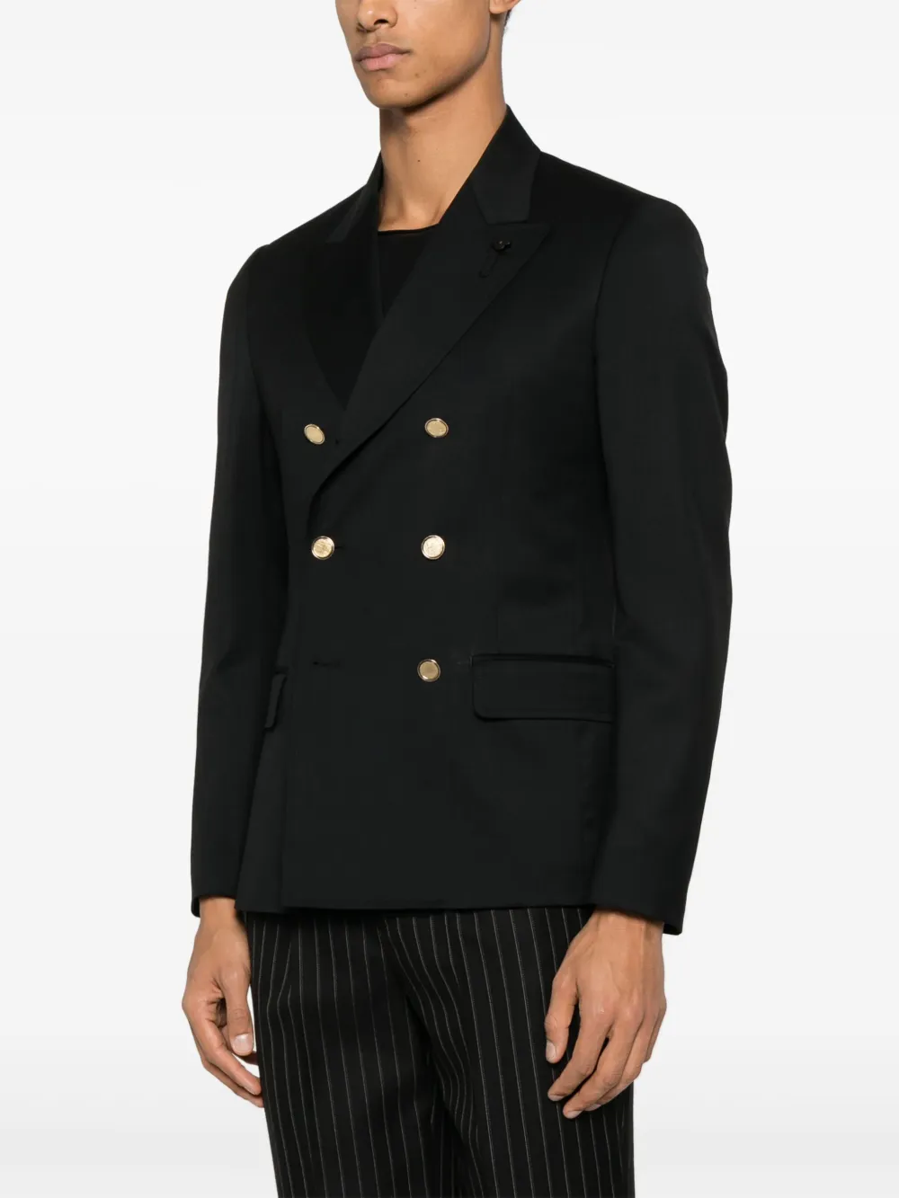 Lardini Blazer met dubbele rij knopen Zwart