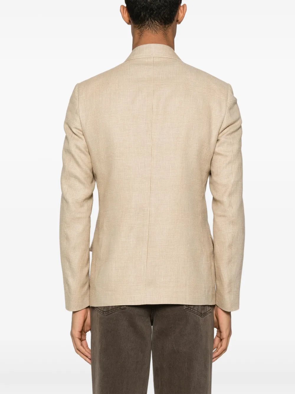 Lardini Blazer met Prince of Wales-patroon Beige