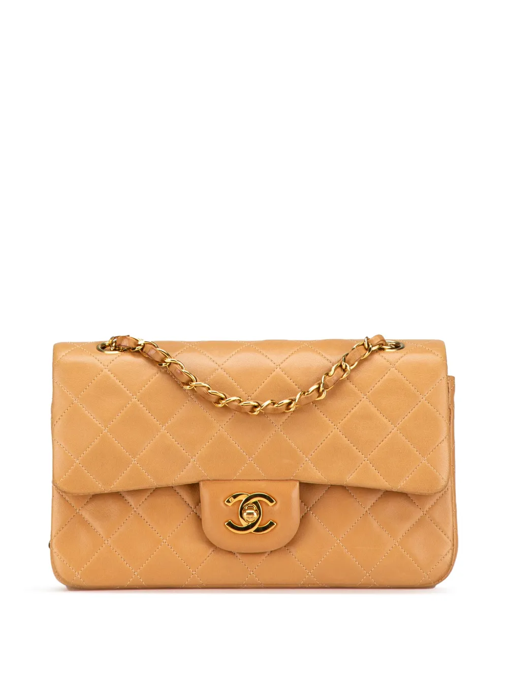 CHANEL Pre-Owned 1996-1997 Small Classic Lambskin Double Flap shoulder bag | Brown | Image 1