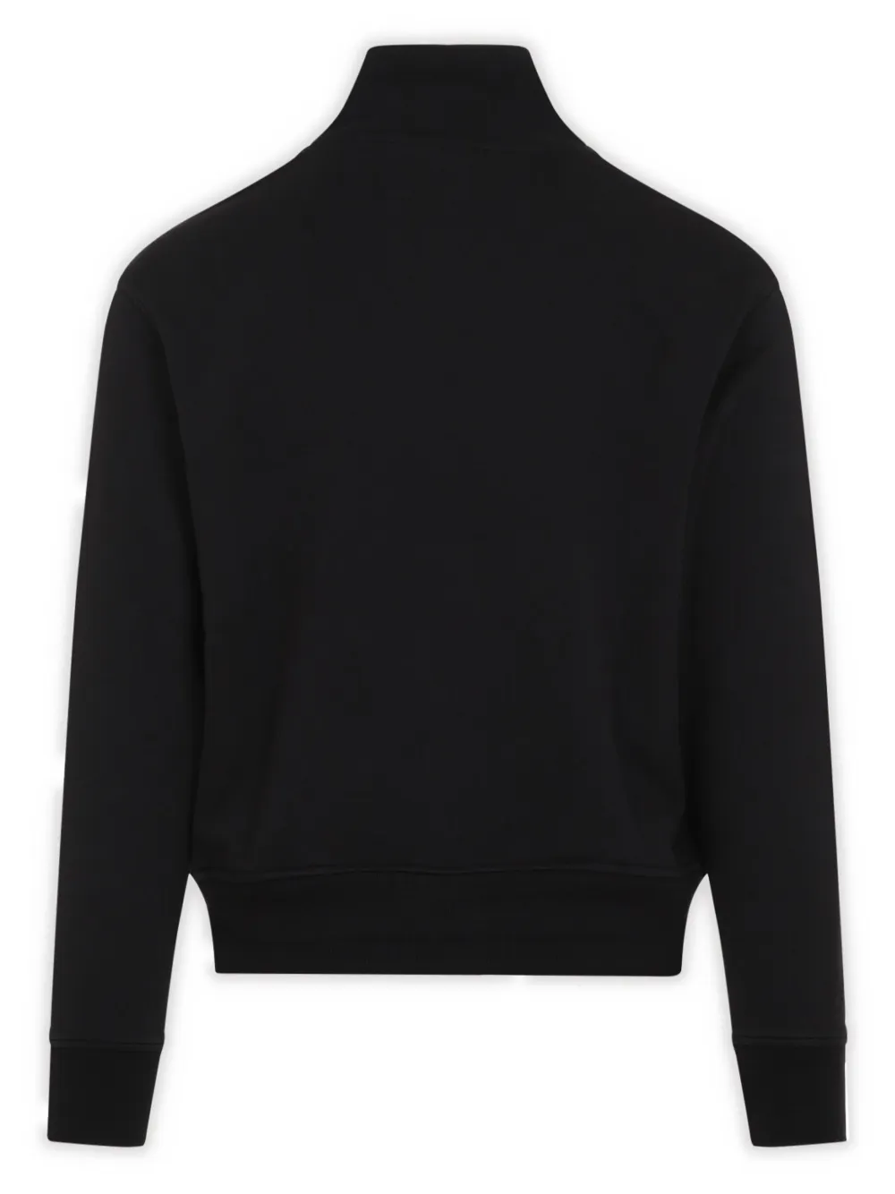 C.p. Company Full Button Sweatshirt With Cotton Poplin Pockets In Black