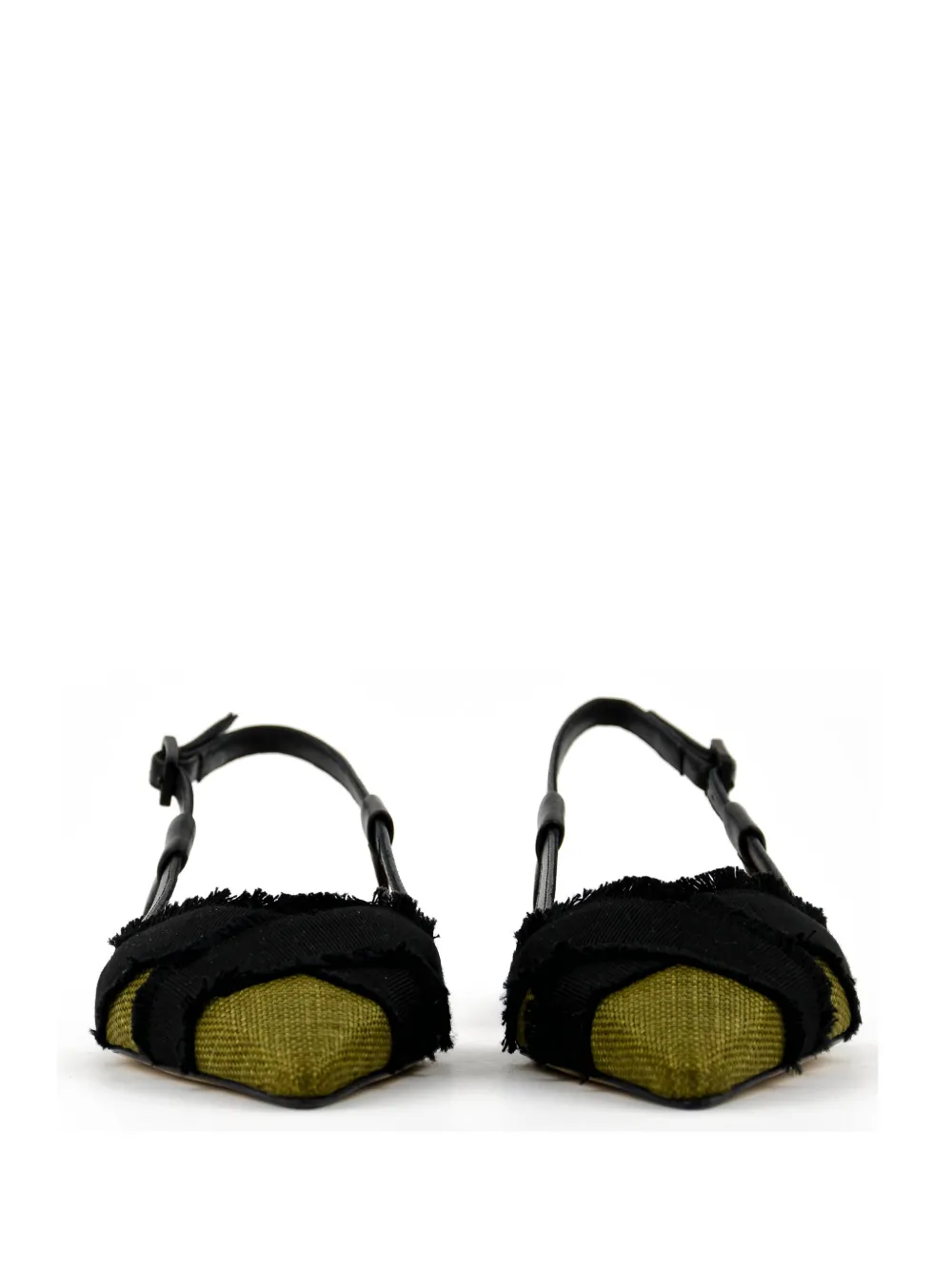 Paul Warmer Kesha Slingback Flats In Green