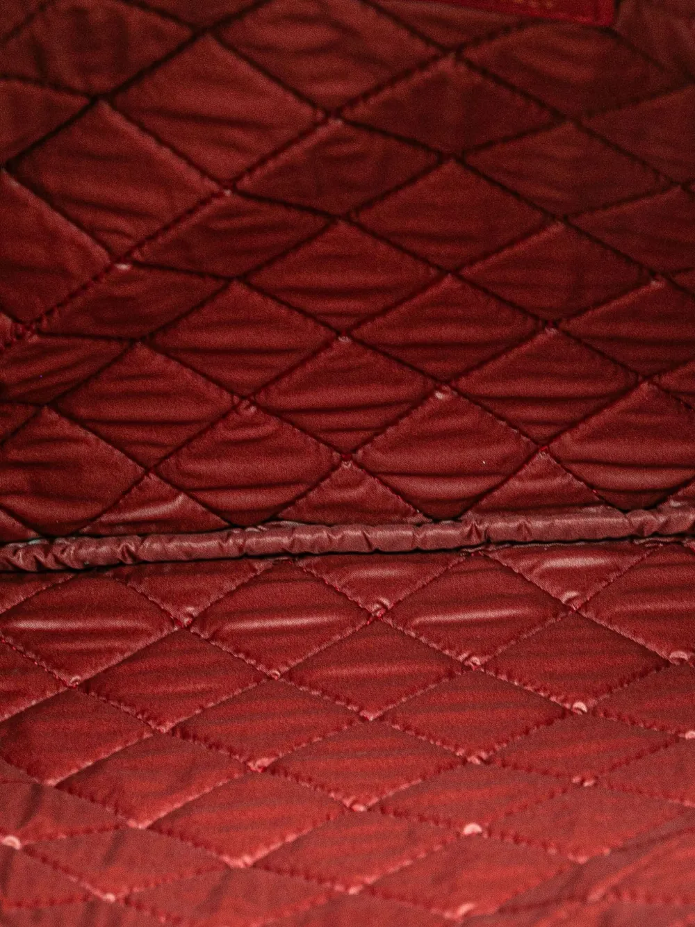 Pre-owned Chanel 2017-2018 Medium Quilted Caviar Boy O Case Clutch Bag In Red