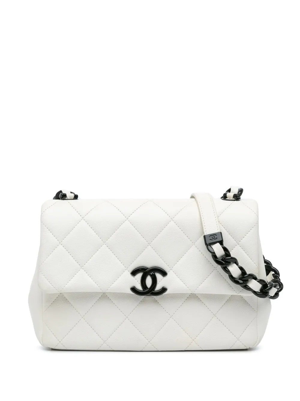 CHANEL Pre-Owned 2020 Medium Quilted Caviar My Everything Flap crossbody bag | White | Image 1