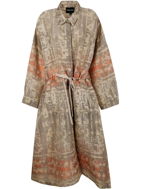 Giorgio Armani sobretodo largo en jacquard