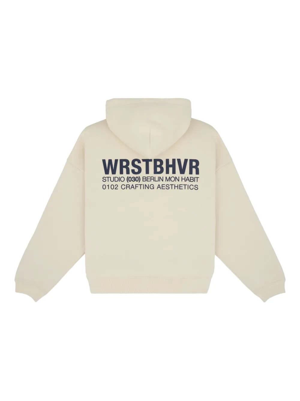 WRSTBHVR logo-print hoodie - Beige