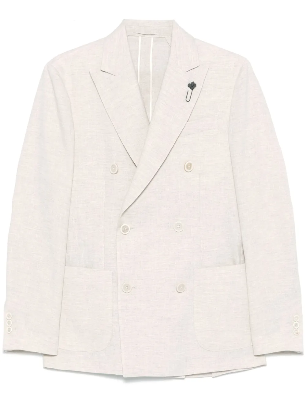 Lardini Blazer met dubbele rij knopen Beige