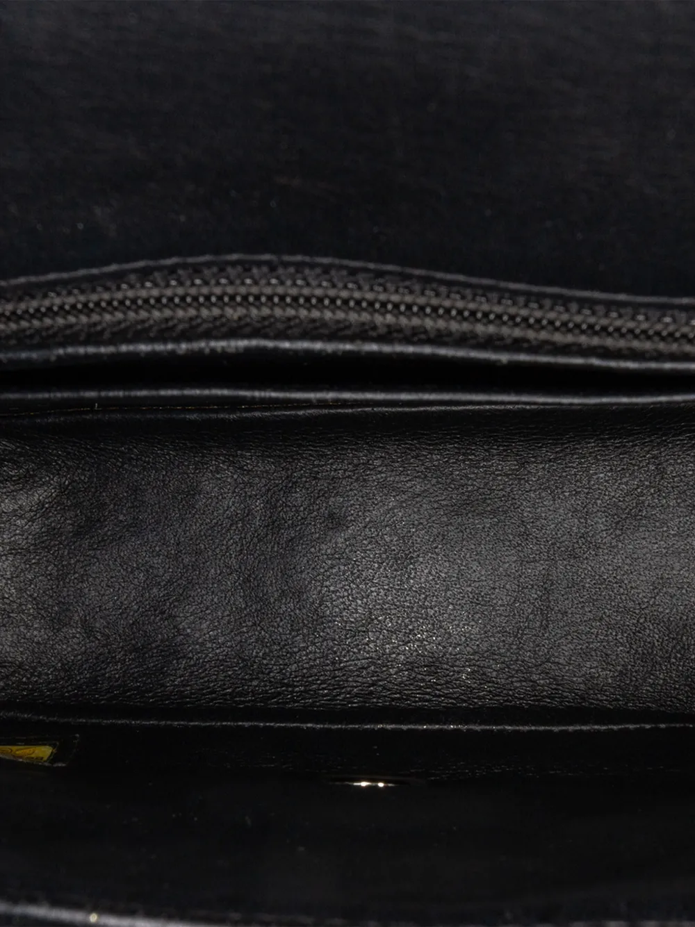 Pre-owned Chanel 2014 Mini Square Classic Patent Single Flap Crossbody Bag In Black