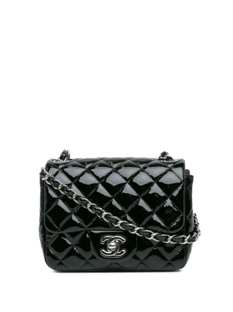 CHANEL Pre-Owned 2014 Mini Square Classic Patent Single Flap crossbody bag