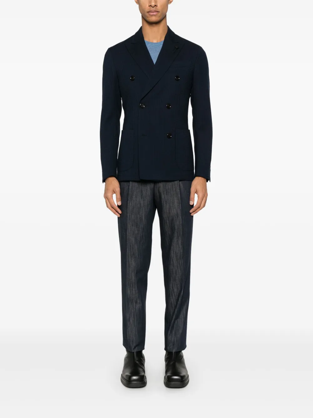 Lardini Blazer met dubbele rij knopen - Blauw