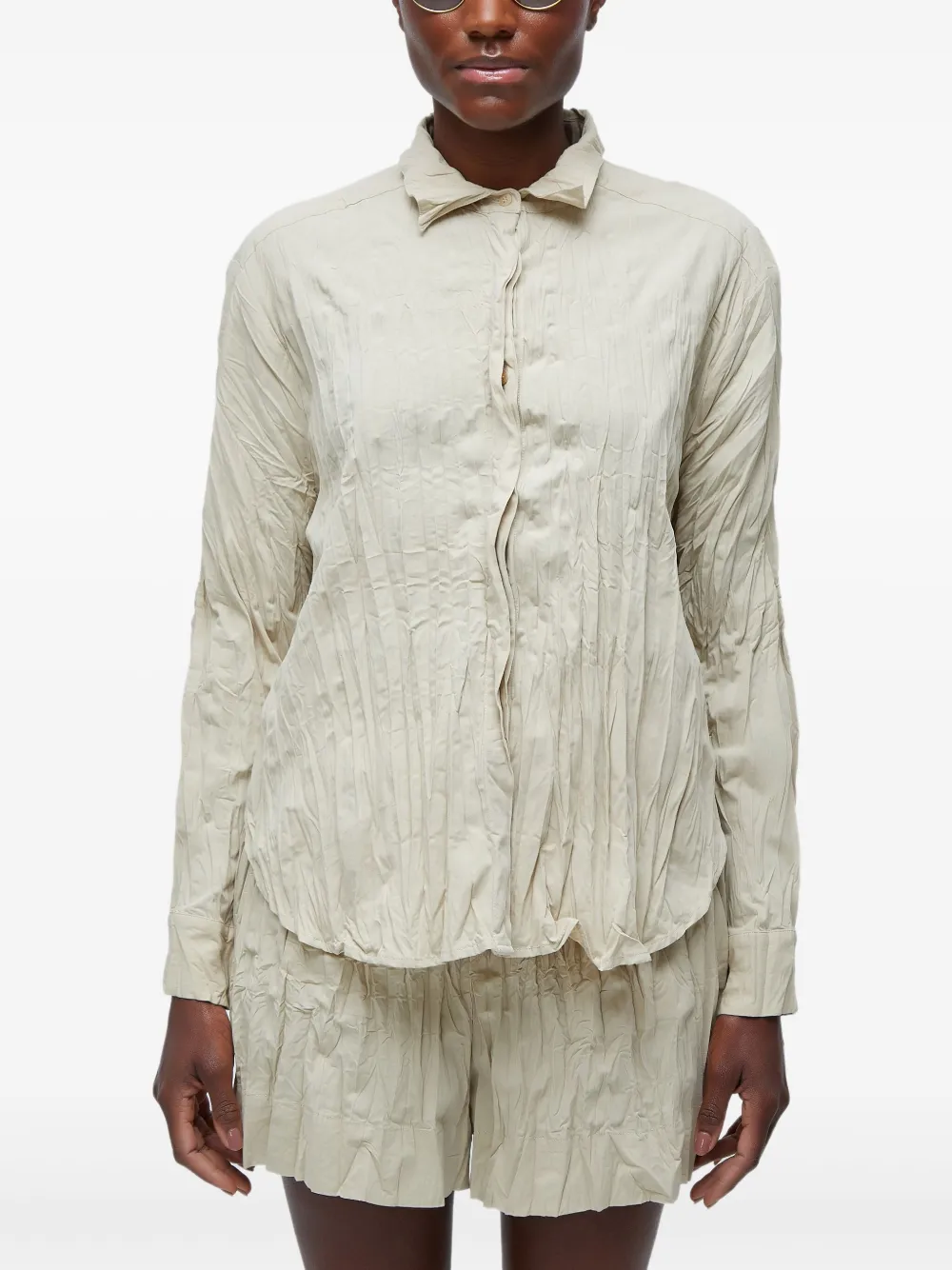 Osklen Blouse met gekreukt effect Beige