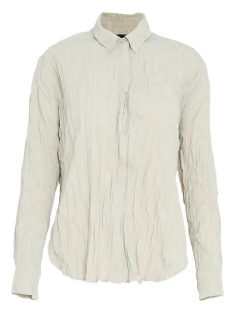 Osklen crinkled long-sleeve shirt