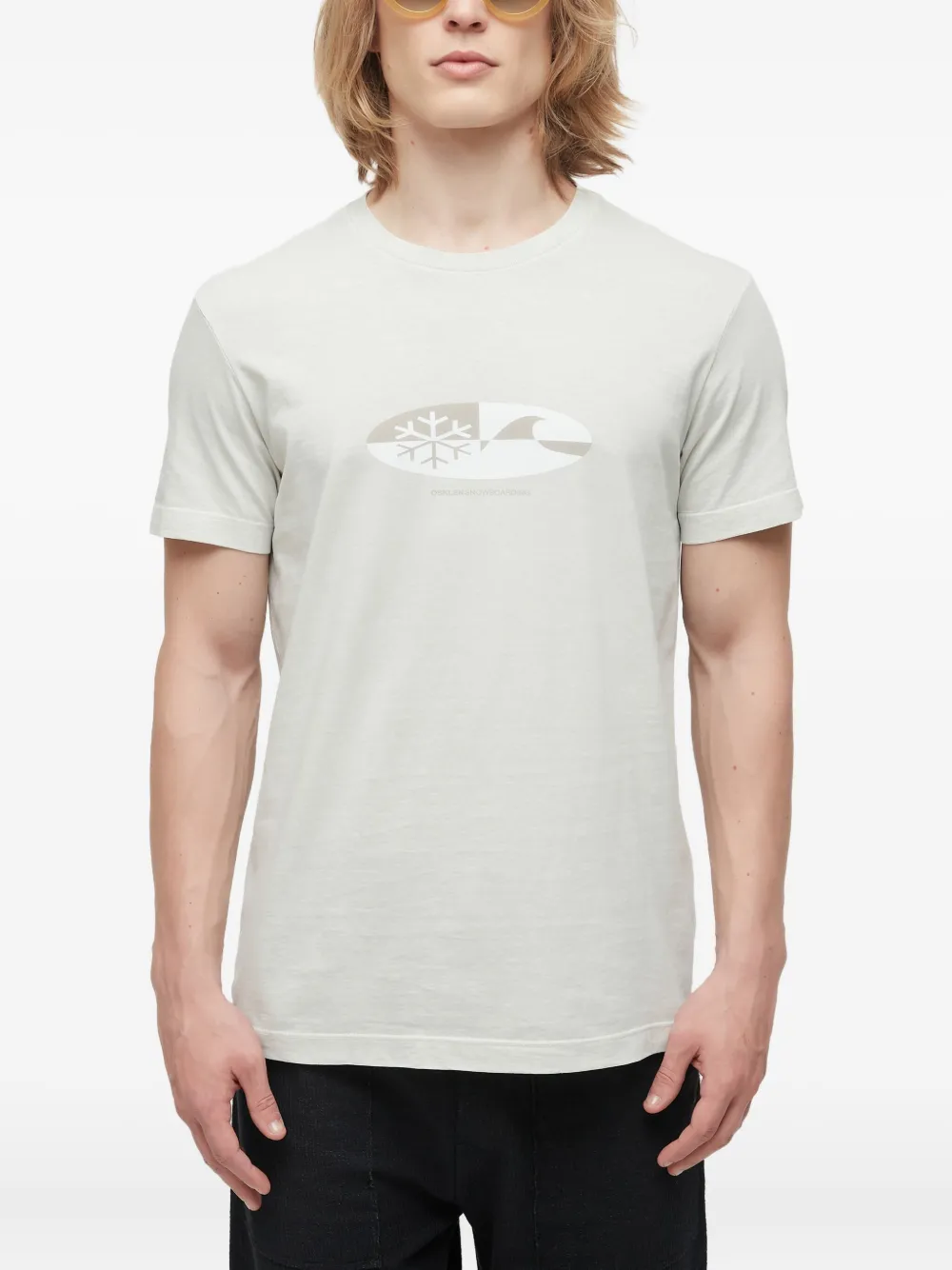 Osklen t-shirt med ovalt grafiskt tryck | neutral | Image 1