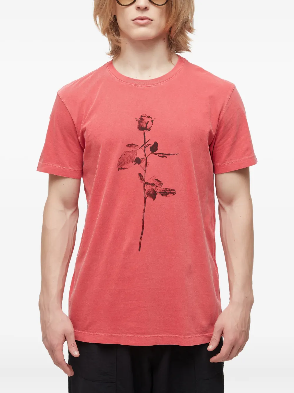 Osklen playera con rosas estampadas | rojo | Image 1