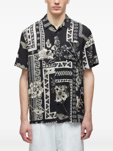 Osklen patchwork floral-pattern shirt