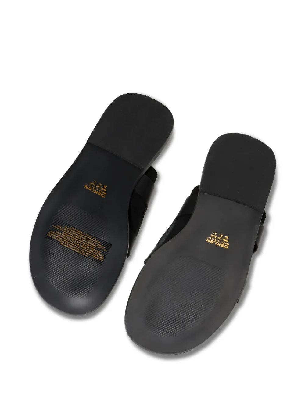 Osklen suede-panel mules Black