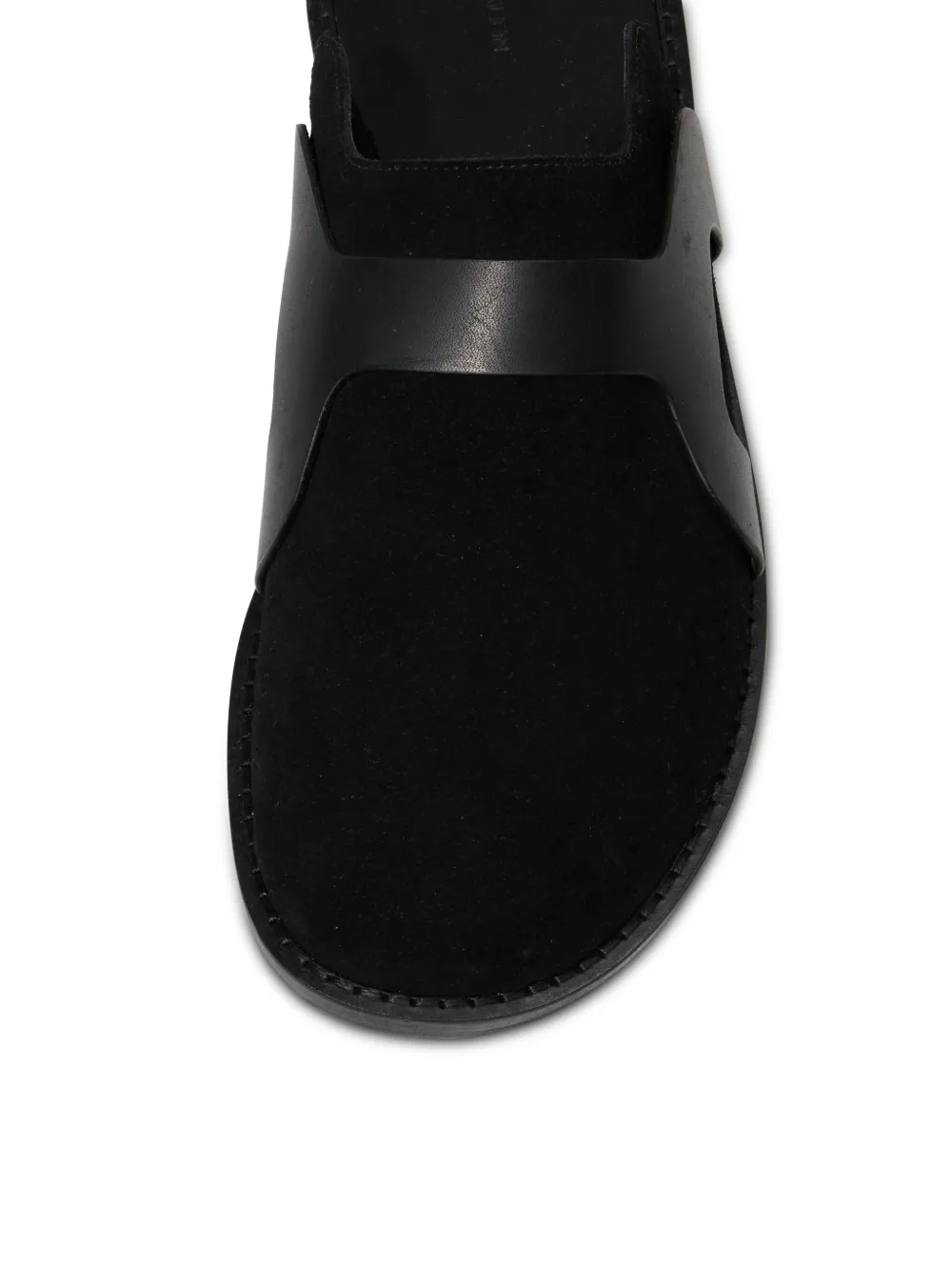 Osklen suede-panel mules Black