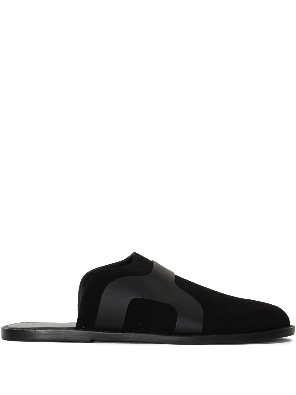 Osklen suede-panel mules Black
